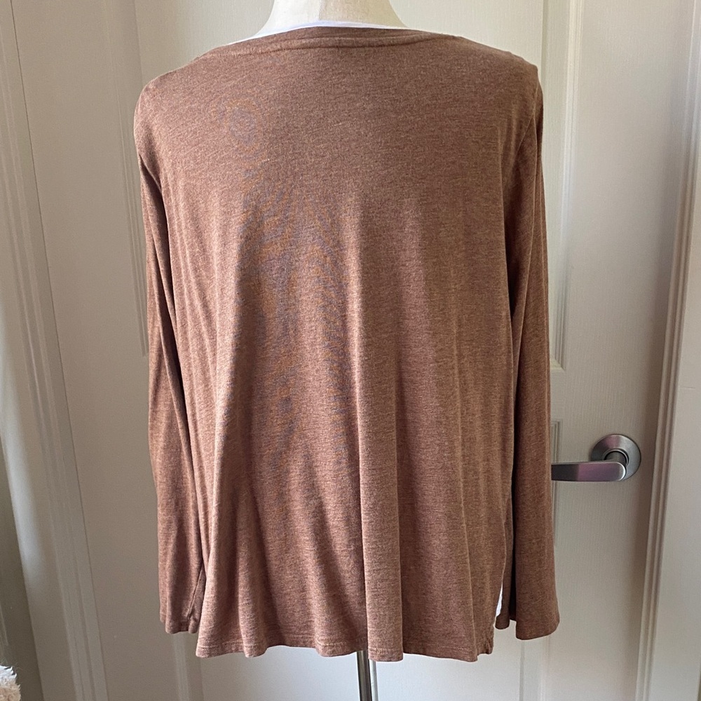 J. Jill Tan Shirt Size L - Picture 3 of 8